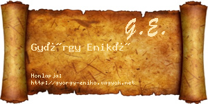 György Enikő névjegykártya
